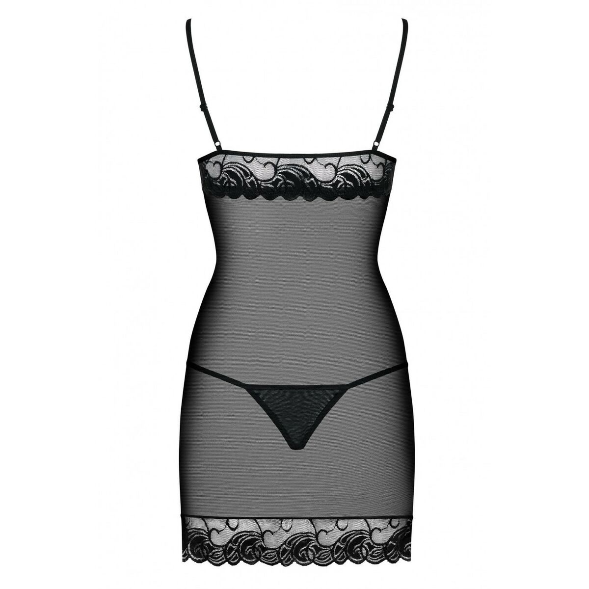 Babydoll Obsessive Wonderia L/XL Svart L/XL - 5