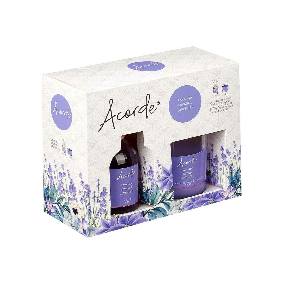 Set med luftfräschare Acorde Lavendel 100 ml (6 antal) - 3