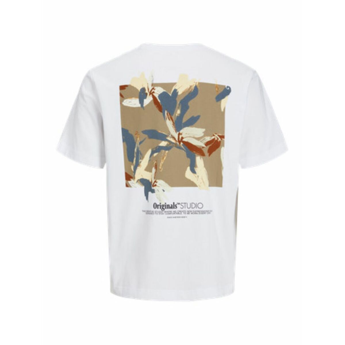 T-shirt med kortärm Herr Jack & Jones JORVARENNA PAINTED BACK TEE Vit - 2