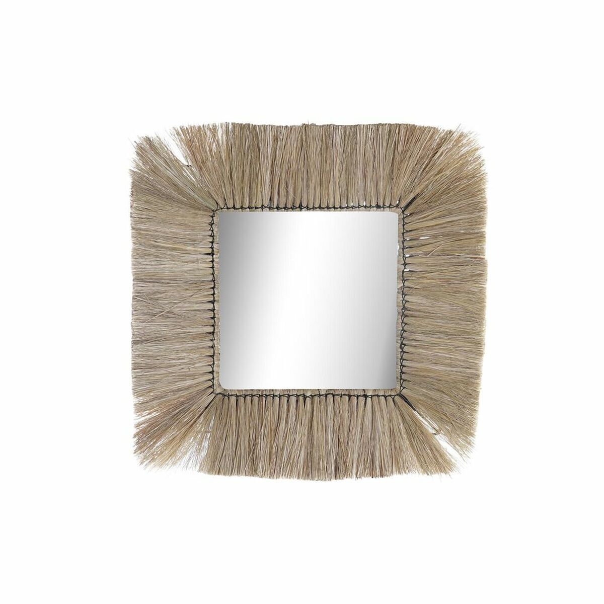 Väggspegel DKD Home Decor Naturell Bali 55 x 3 x 55 cm (55 Delar) - 4