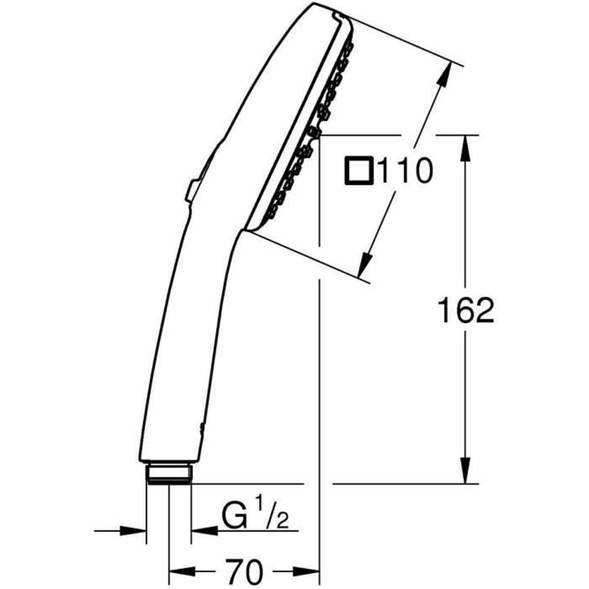 Duschros Grohe Svart Svart matt Silikon - 3