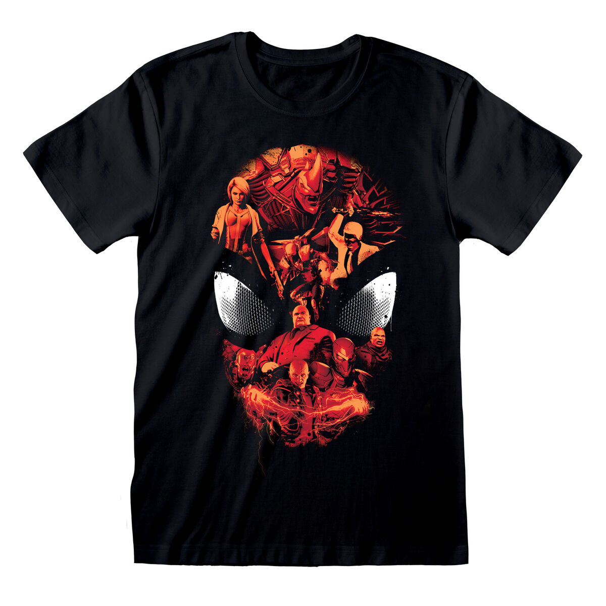 T-shirt med kortärm Spider-Man Character Roster Svart Unisex - 4
