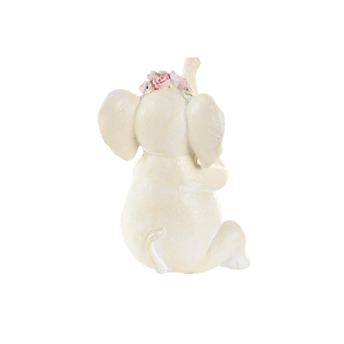 Prydnadsfigur DKD Home Decor Elefant Rosa Vit Harts (6 x 6,5 x 10 cm) (3 antal) - 2
