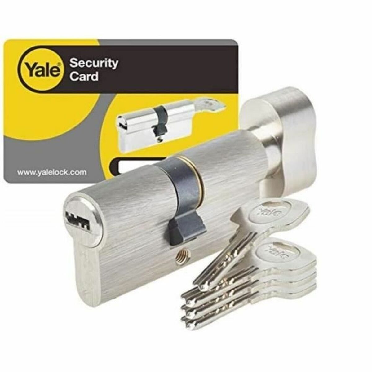 Säkerhetscylinder Yale 30 x 30 mm Mässing - 2