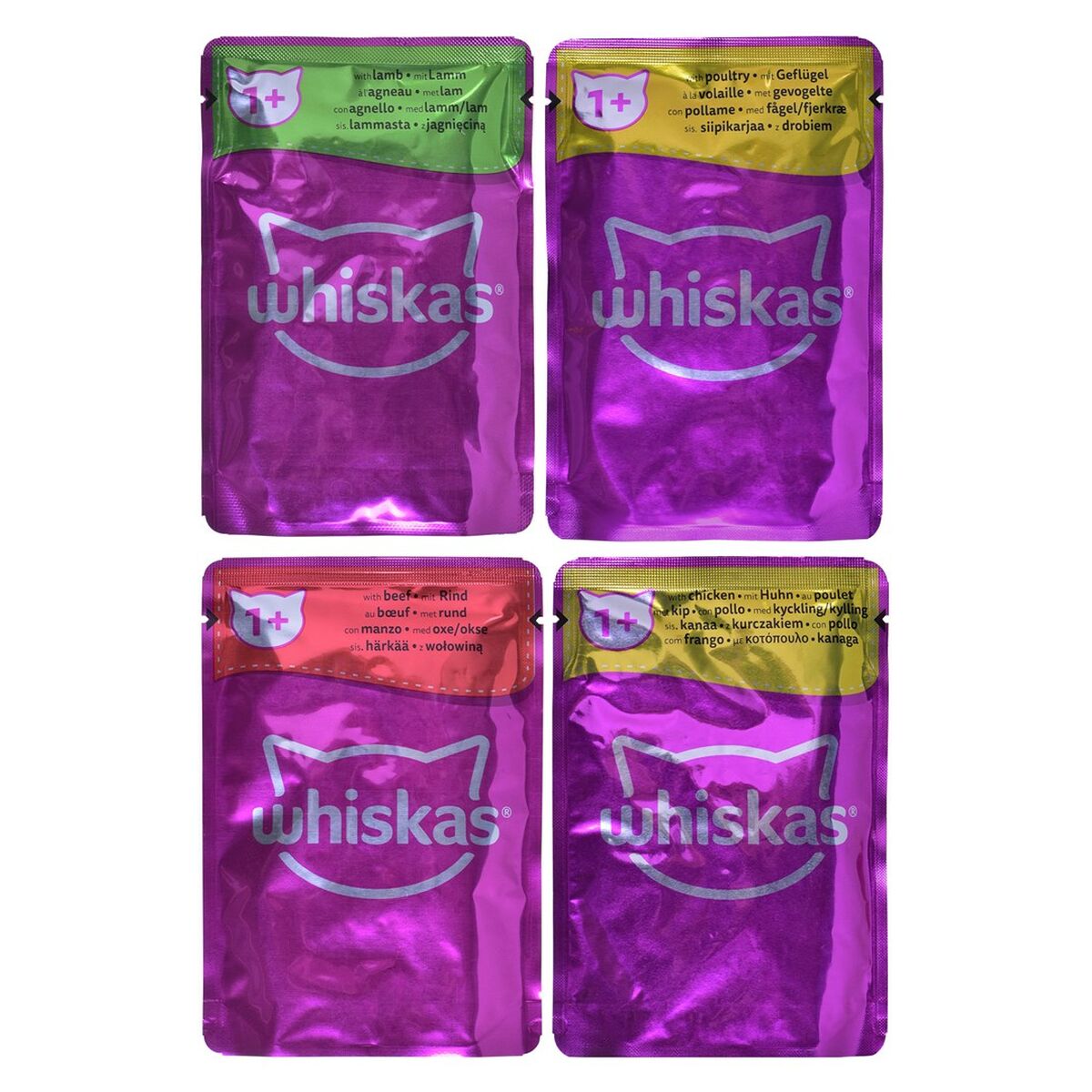 Kattmat Whiskas Classic Meals Kyckling Kalvkött Lamm Fåglar 12 x 85 g - 11