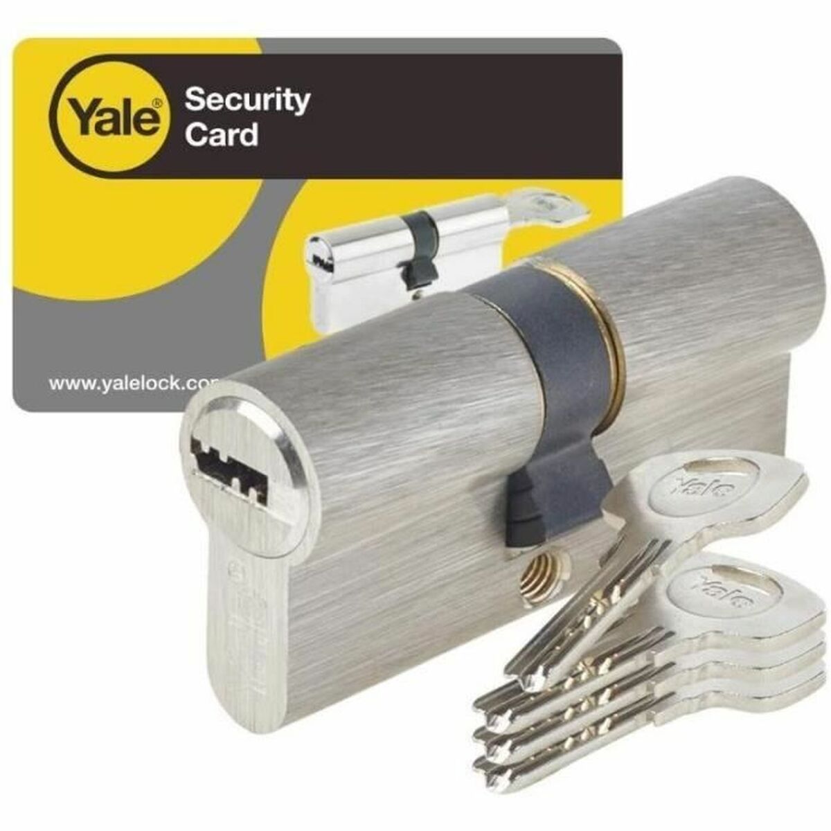 Säkerhetscylinder Yale 30 x 40 mm Mässing - 2