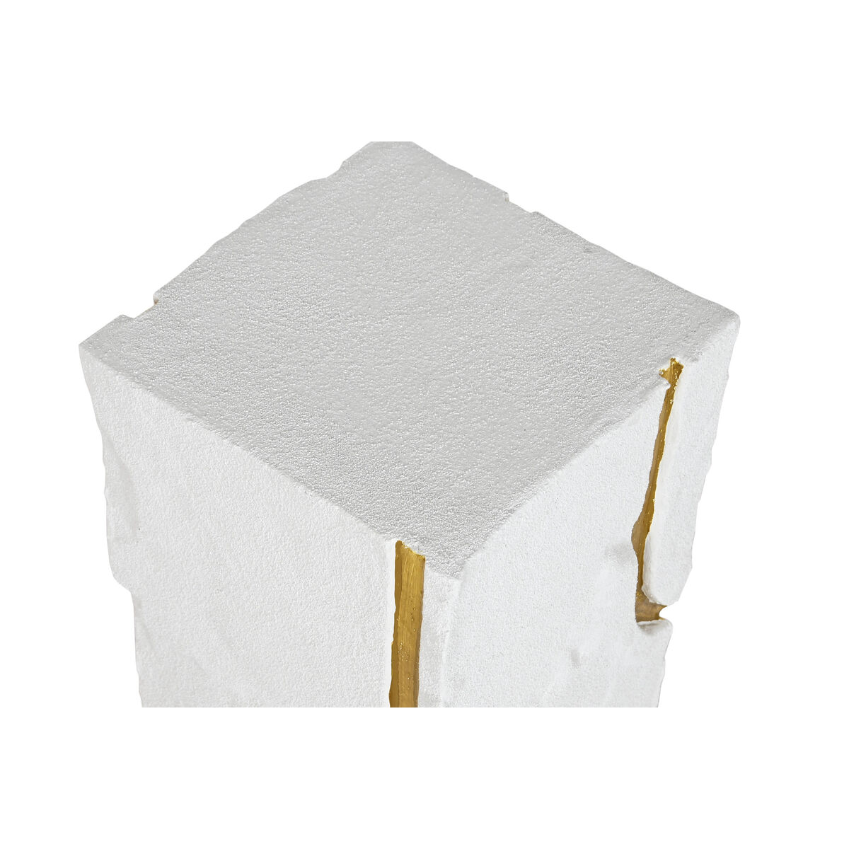 Piedestal Home ESPRIT Vit Gyllene Modern 25 x 25 x 80 cm - 3