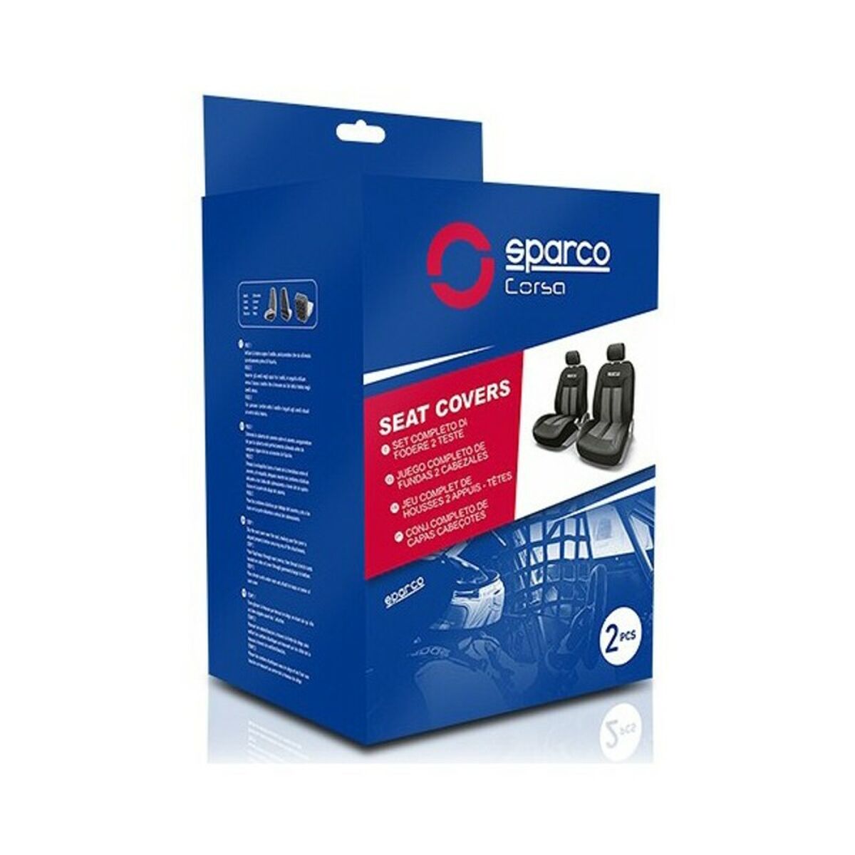 Uppsättning av sätesöverdrag Sparco S-Line Universal (6 Delar) - 9
