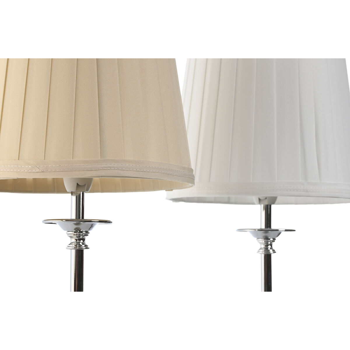 Bordslampa Home ESPRIT Vit Beige Metall 25 W 220 V 20 x 20 x 43 cm (2 antal) - 5