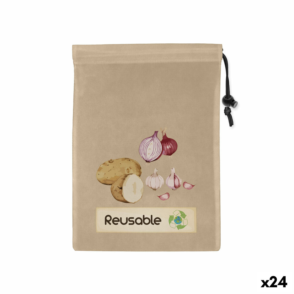 Återanvändbar matväska Quttin TNT (Non Woven) 44,5 x 29,5 cm (24 antal) - 3