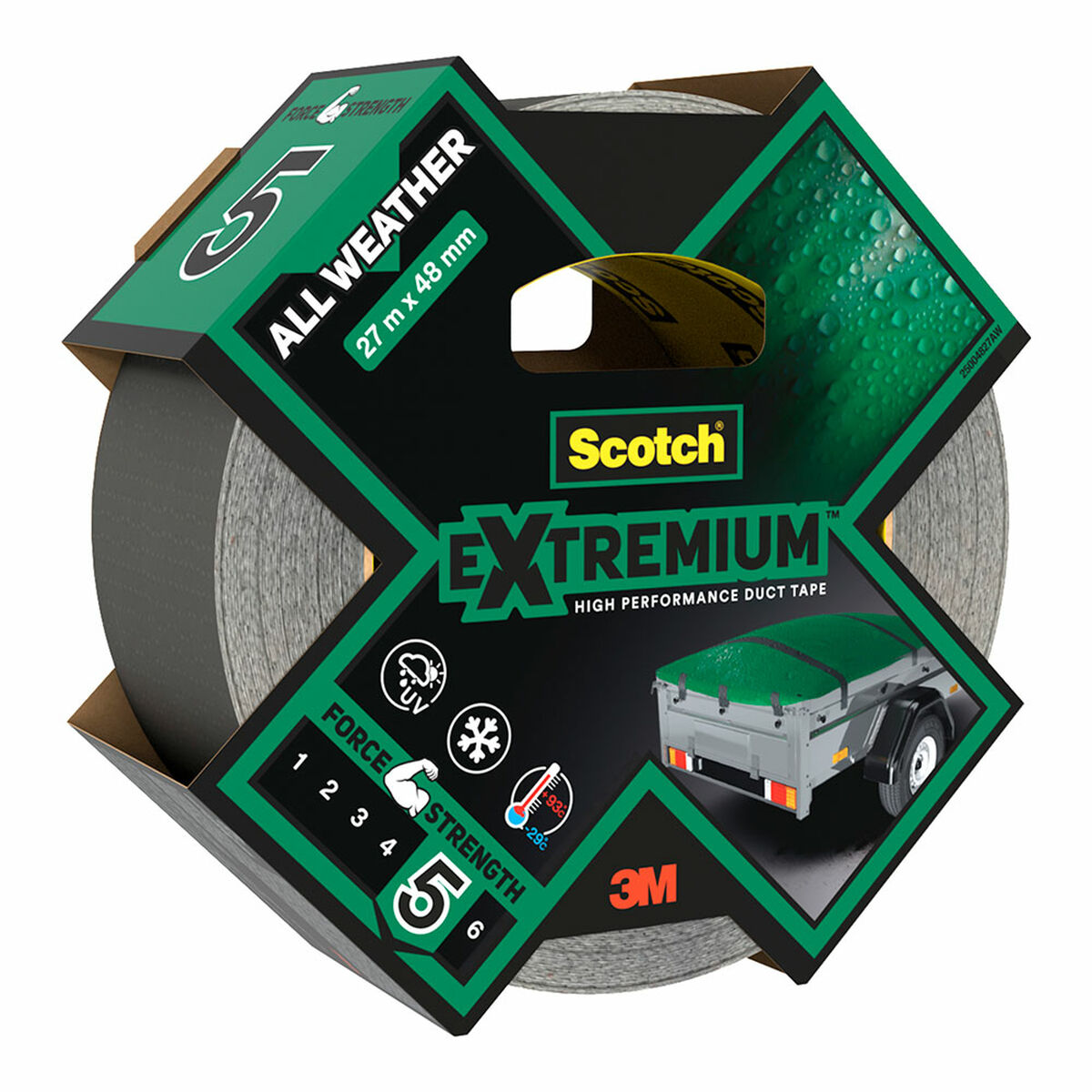Silvertejp Scotch extremium 5 27,4 m x 48 mm Grå - 4