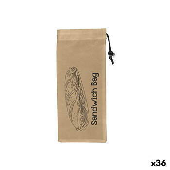 Set med återanvändningsbara livsmedelspåsar Quttin Lunchväska TNT (Non Woven) 3 Delar 13 x 30 cm (36 antal)