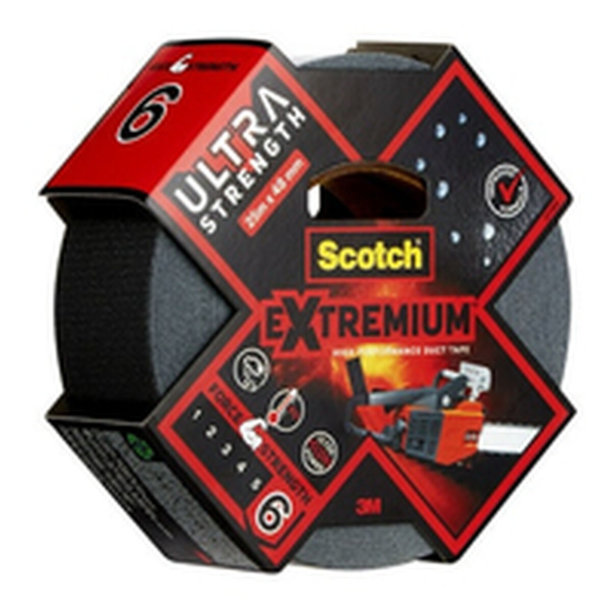 Silvertejp Scotch extremium 6 ultra 25 m x 48 mm Svart - 3