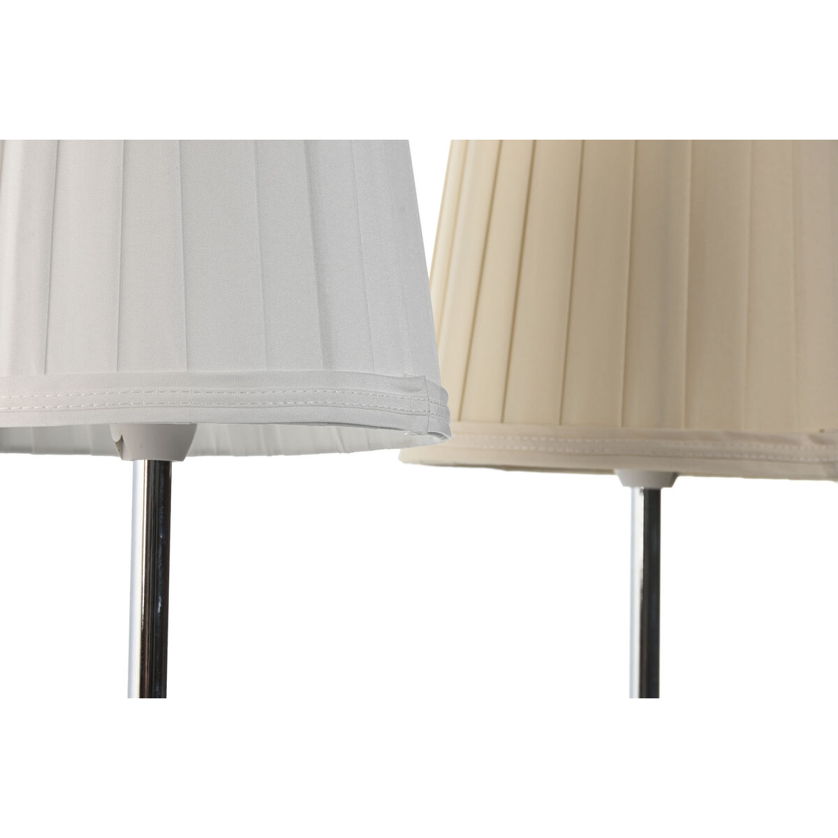 Bordslampa Home ESPRIT Vit Beige Metall Porslin 20 W 220 V 17,5 x 17,5 x 35 cm (2 antal) - 5
