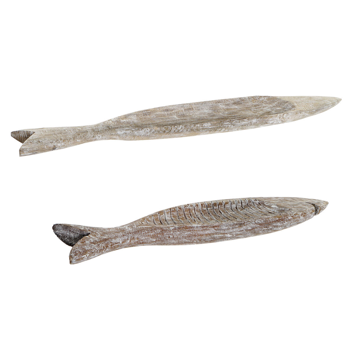 Bordsdekoration DKD Home Decor Brun Mangoträ 74 x 12 x 4,5 cm (2 antal)