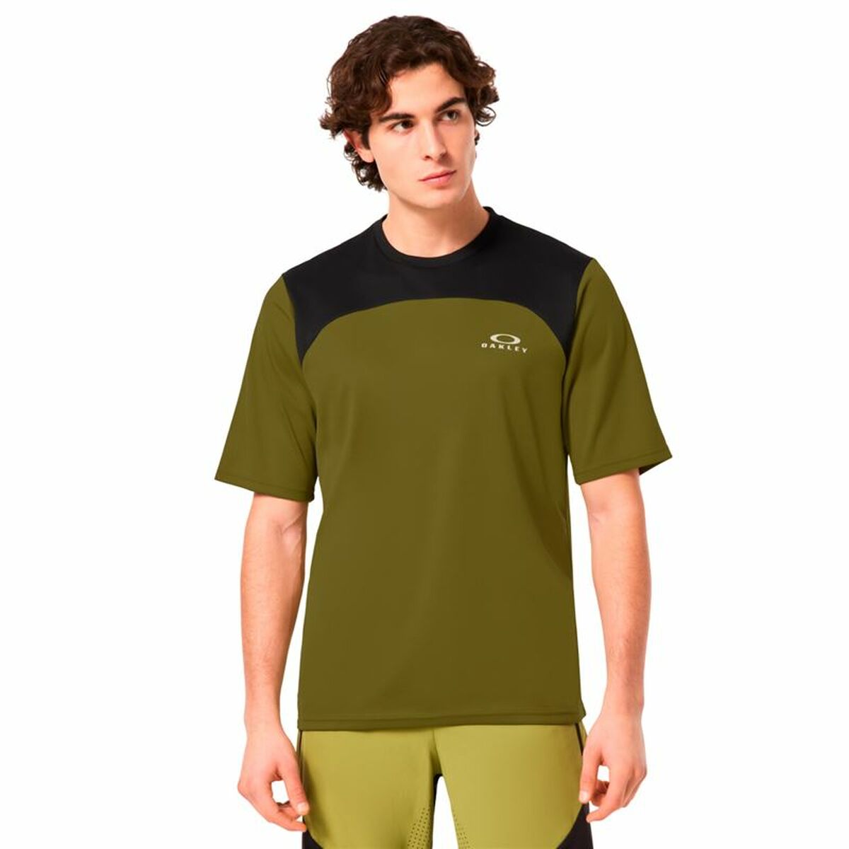 T-shirt med kortärm Herr Oakley Free Ride SS Grön Oliv - 3