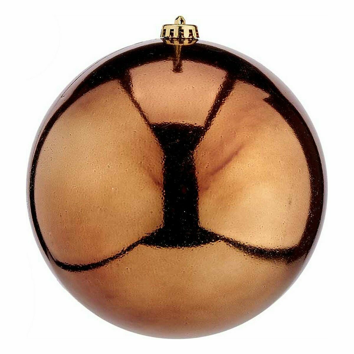Julgranskula Krist+ Brun Plast (12 antal) - 2