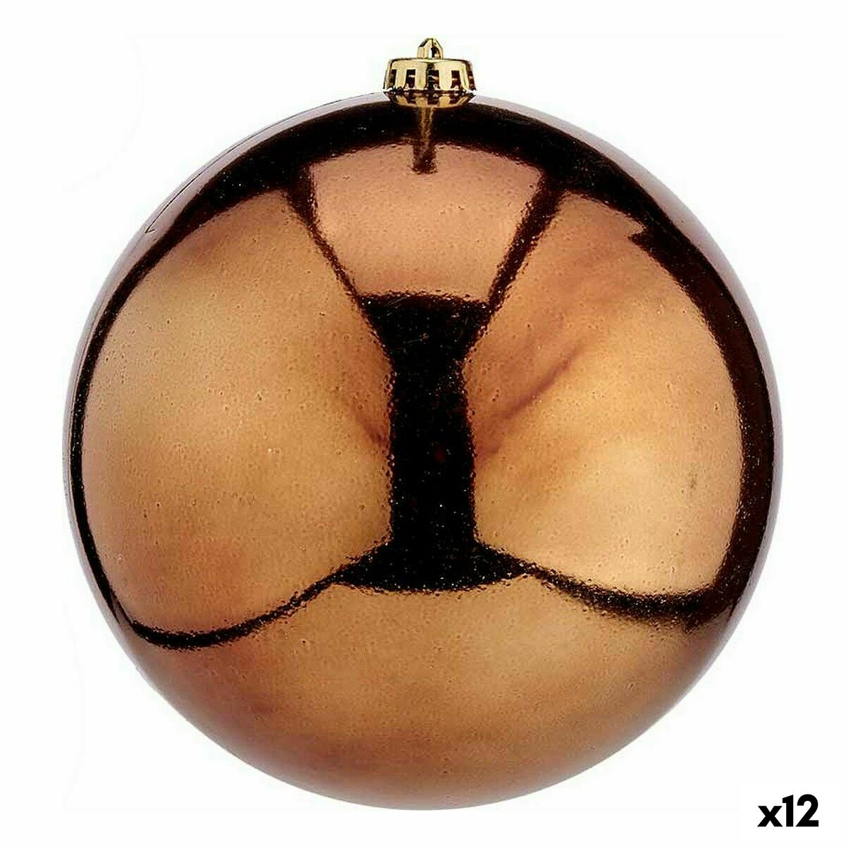 Julgranskula Krist+ Brun Plast (12 antal) - 3