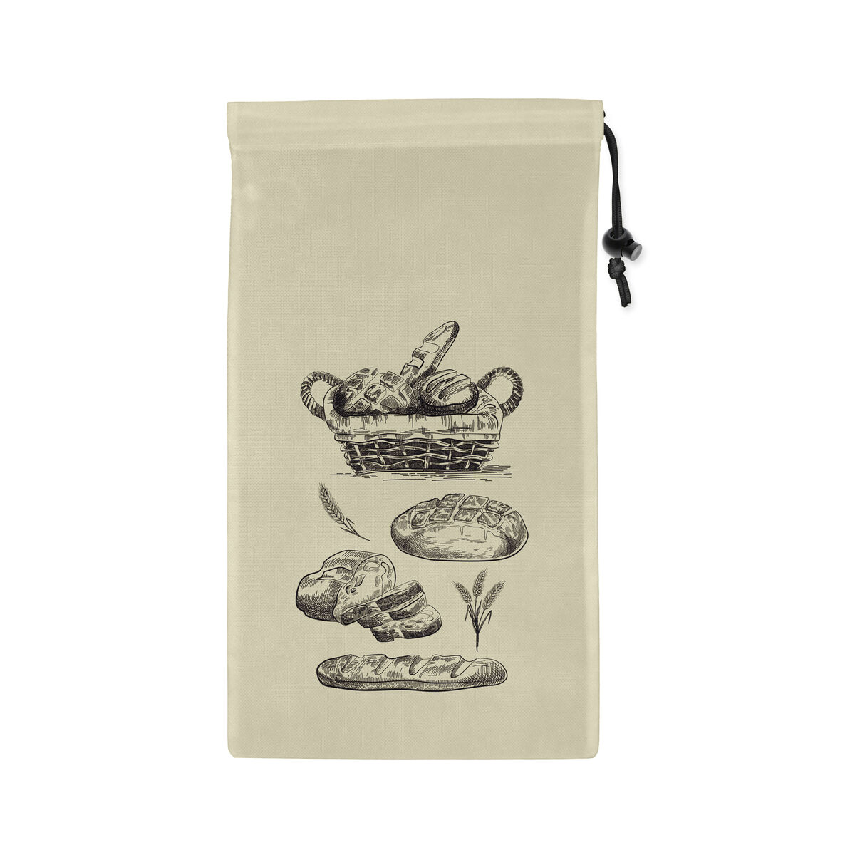 Set med återanvändningsbara livsmedelspåsar Quttin Bröd TNT (Non Woven) 2 Delar 25 x 45 cm (36 antal) - 4