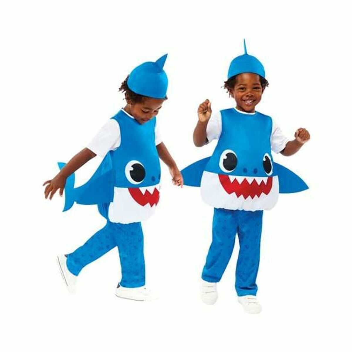 Maskeraddräkt för barn Baby Shark Blå 3 Delar