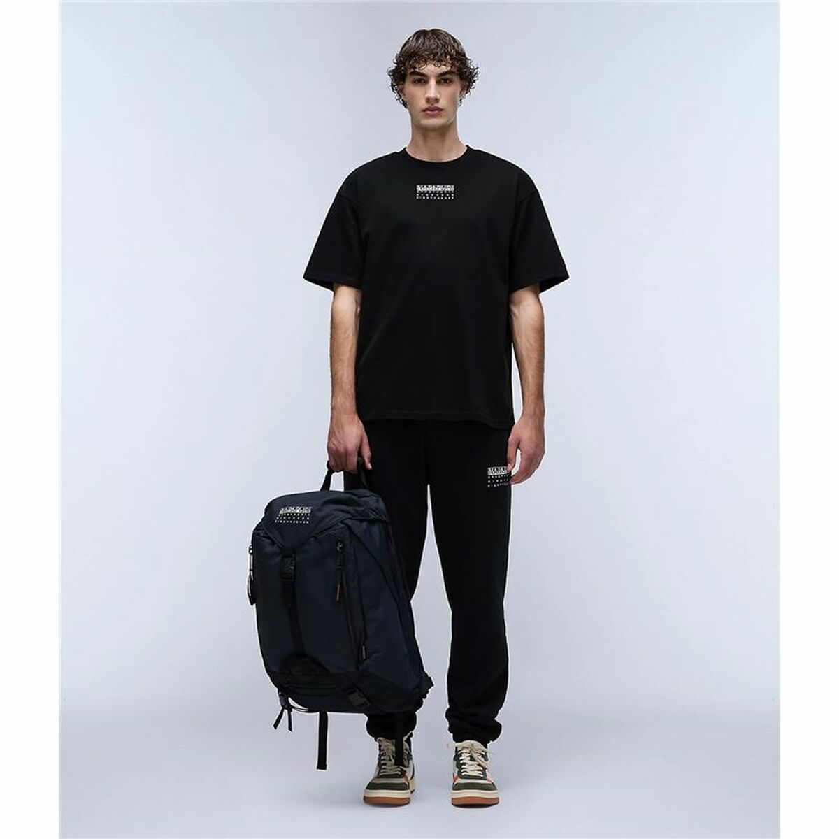 T-shirt med kortärm Herr Napapijri S-Premium Ss Svart - 4