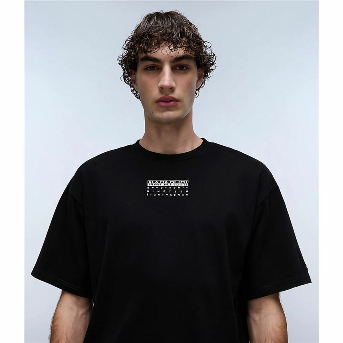 T-shirt med kortärm Herr Napapijri S-Premium Ss Svart - 3