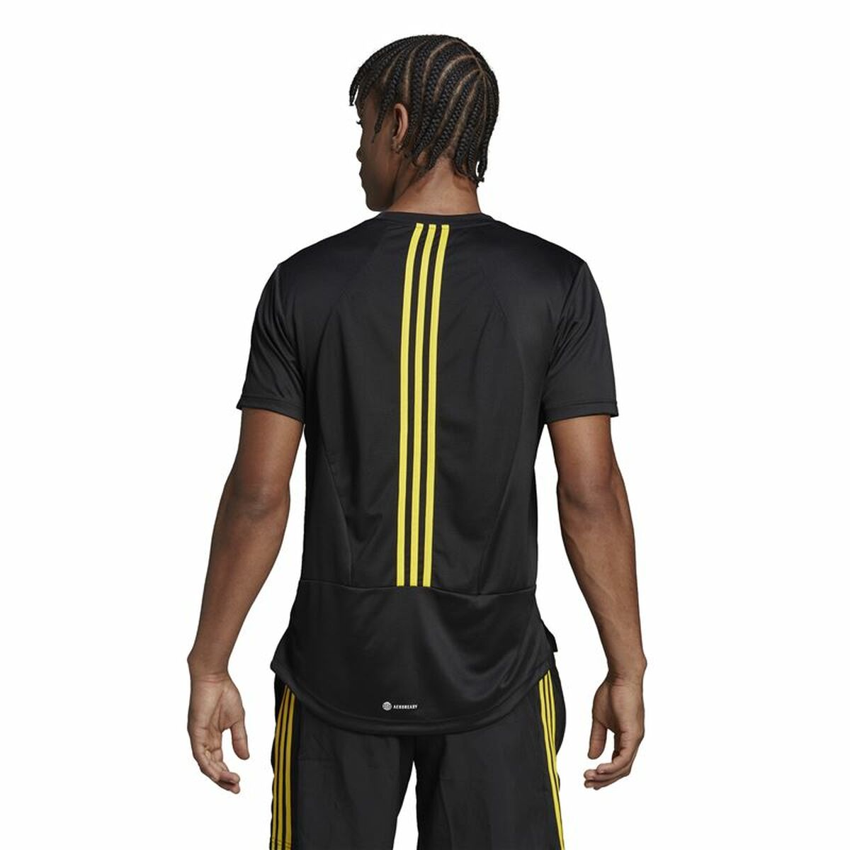 T-shirt med kortärm Herr Adidas Aeroready HIIT Back Svart - 6
