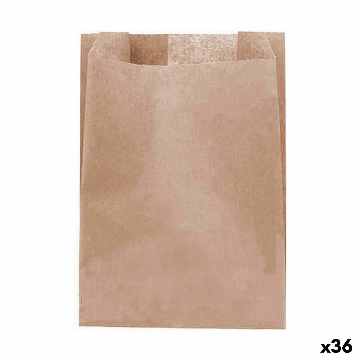 Återanvändbar matväska Algon kraftpapper 13 x 18 cm Engångsanvändning 25 Delar (36 antal)