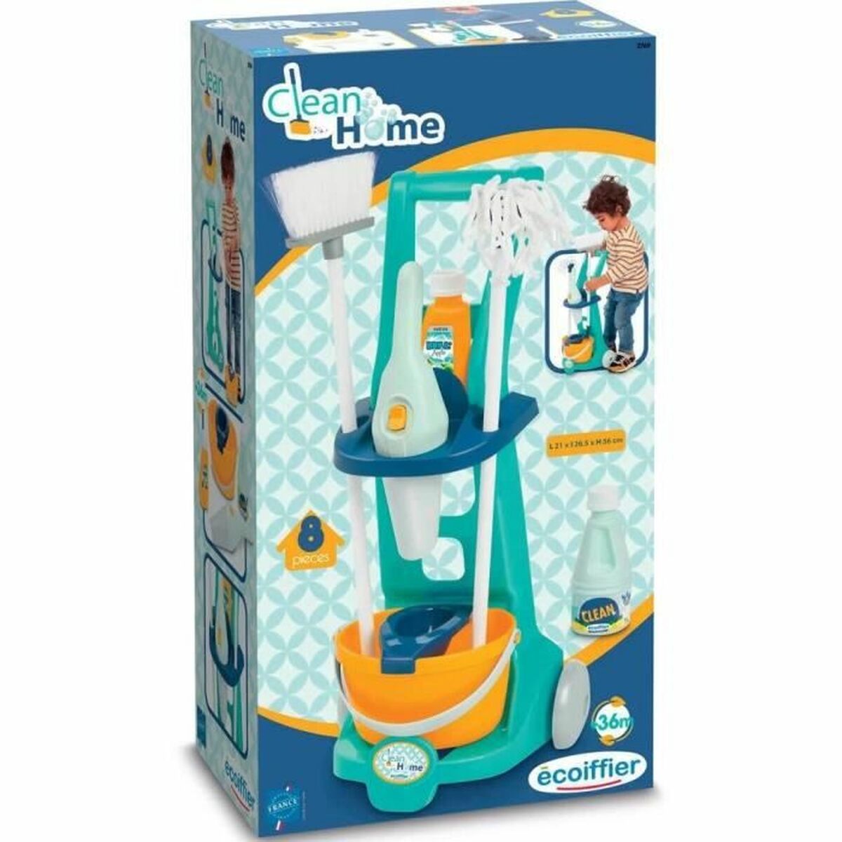 Rengörings & Lagrings-kit Ecoiffier Clean Home Leksaker 8 Delar - 5