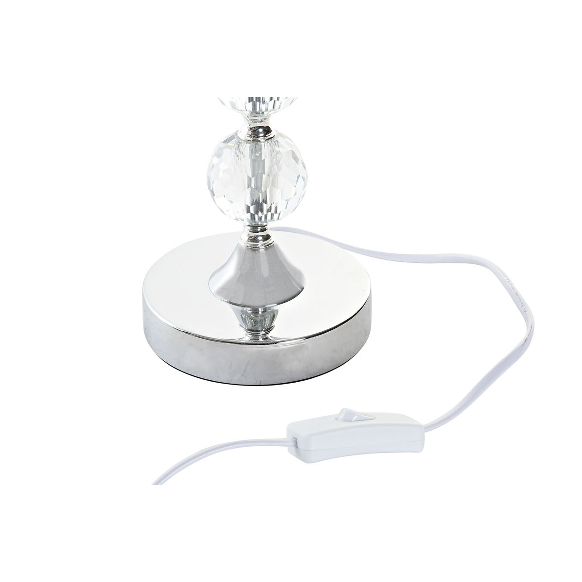 Bordslampa Home ESPRIT Vit Beige Metall Glas 50 W 220 V 23 x 23 x 46 cm (2 antal) - 2