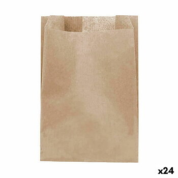 Återanvändbar matväska Algon kraftpapper 16 x 24 cm Engångsanvändning 20 Delar (24 antal)