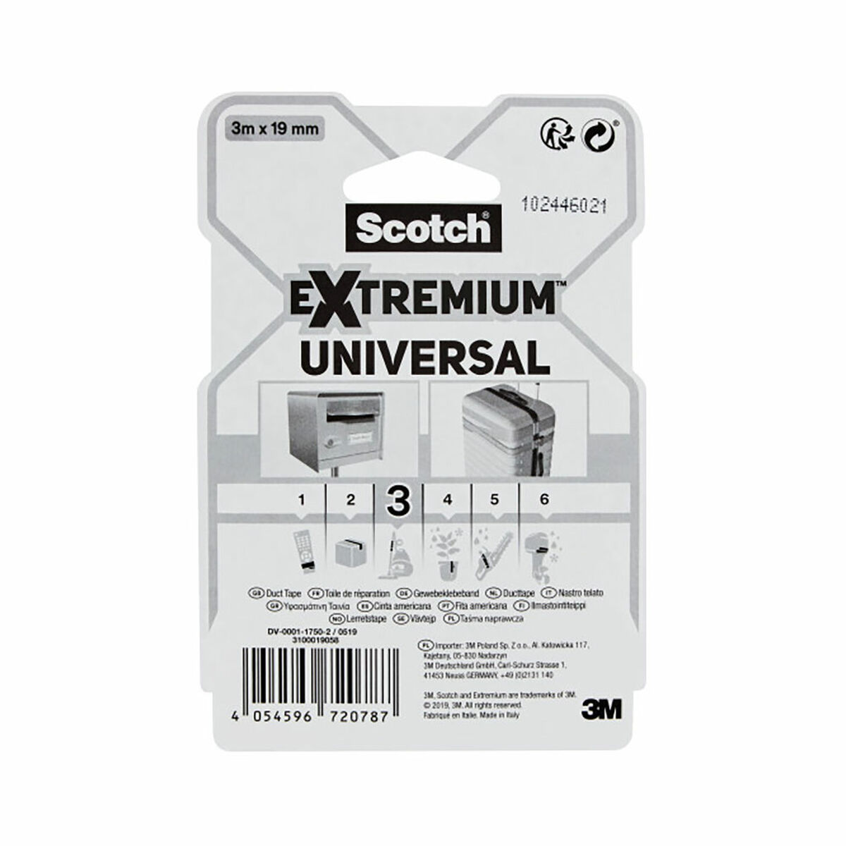 Silvertejp Scotch extremium 3 Grå 3 m x 19 mm - 3