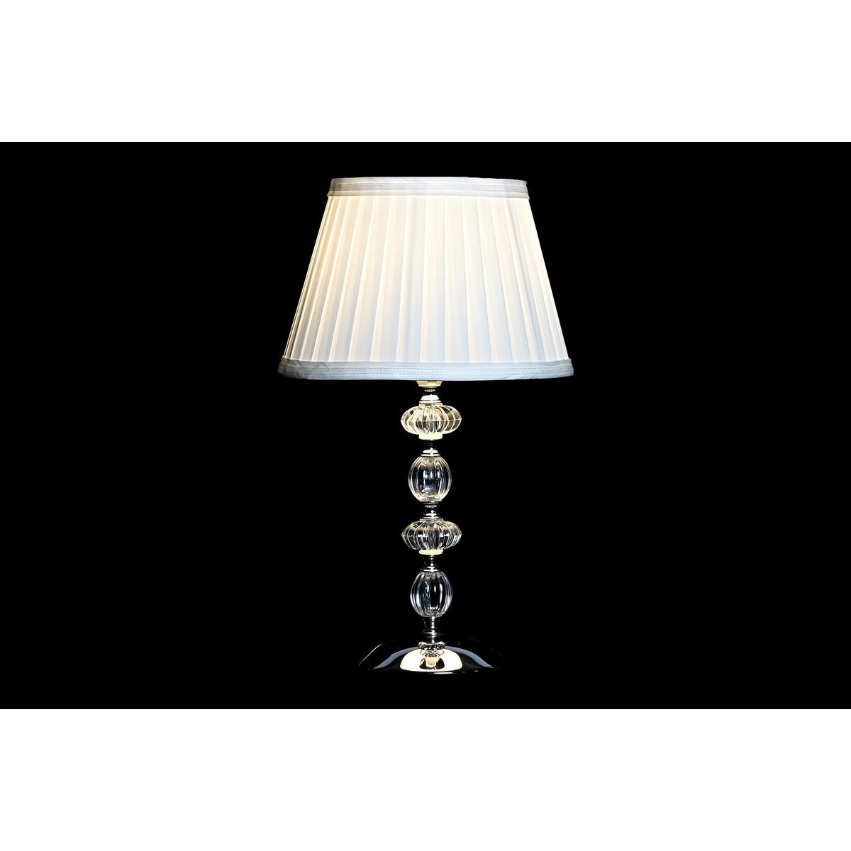 Bordslampa Home ESPRIT Vit Beige Metall Glas 25 x 25 x 42 cm (2 antal) - 4