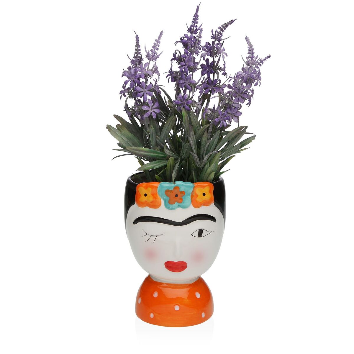 Vas Versa Keramik Escandinavo/Nórdico 14,3 X 25,5 X 18,5 CM Frida Kahlo - 2