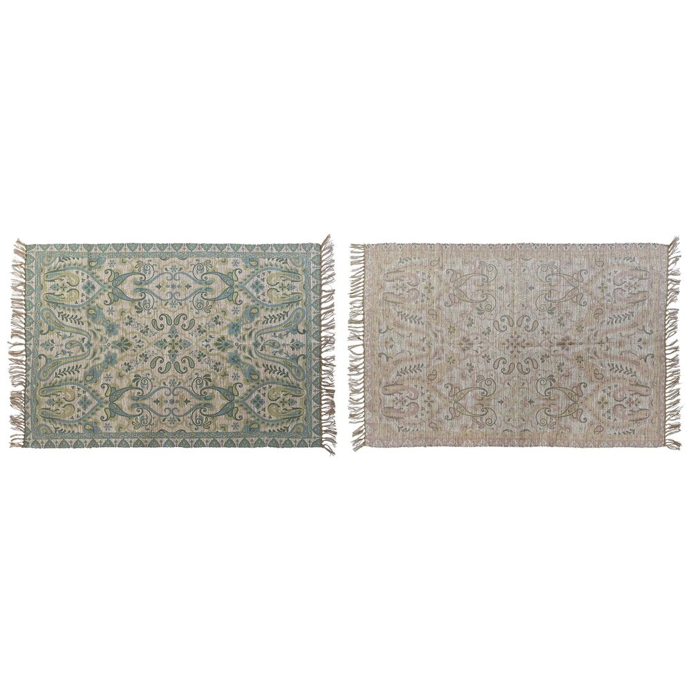 Matta DKD Home Decor 120 x 180 x 0,5 cm Röd Polyester Grön Arab (2 antal)