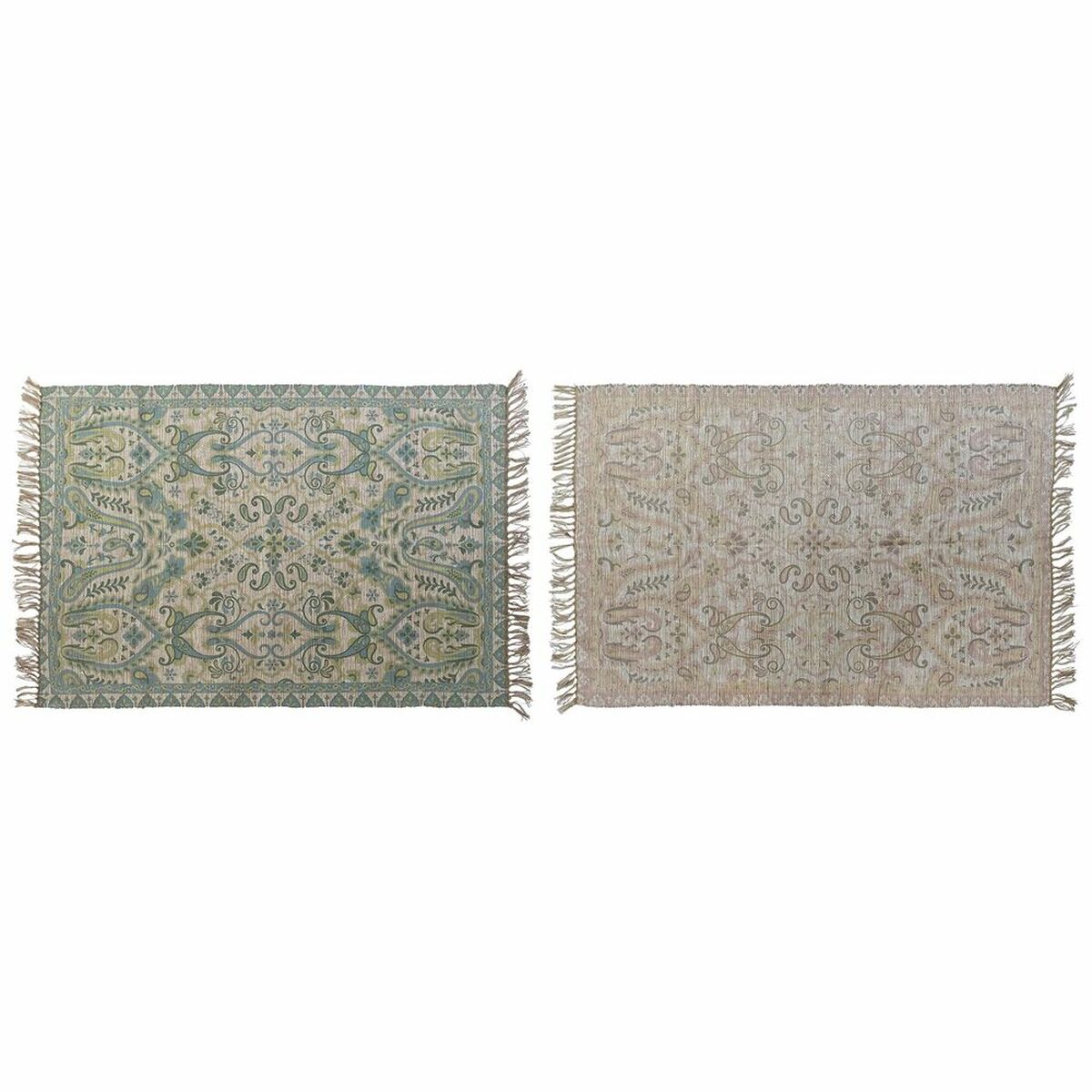 Matta DKD Home Decor 120 x 180 x 0,5 cm Röd Polyester Grön Arab (2 antal) - 10