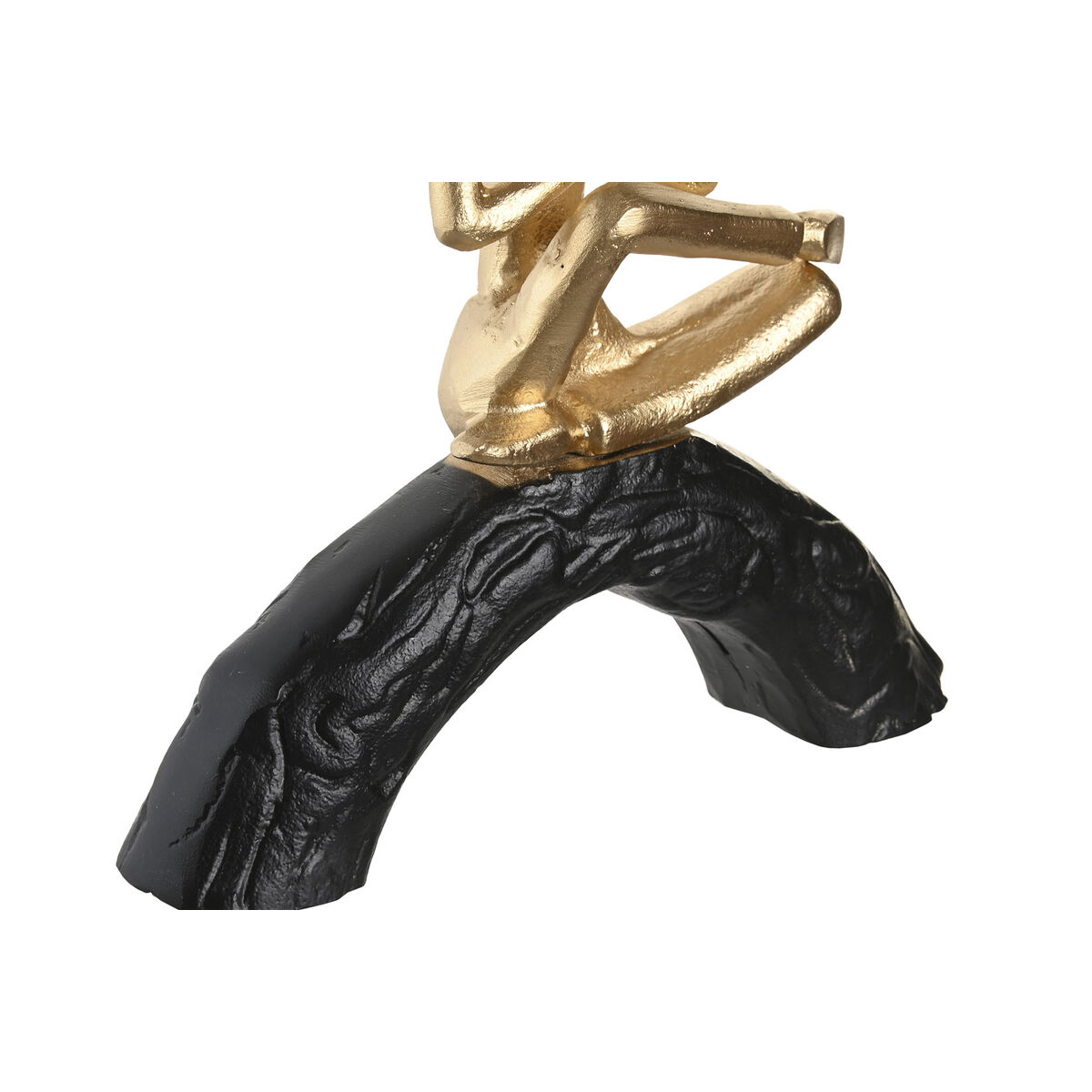 Prydnadsfigur DKD Home Decor 28 x 7 x 35 cm 28 x 8 x 36 cm Svart Gyllene Yoga (3 antal) - 2