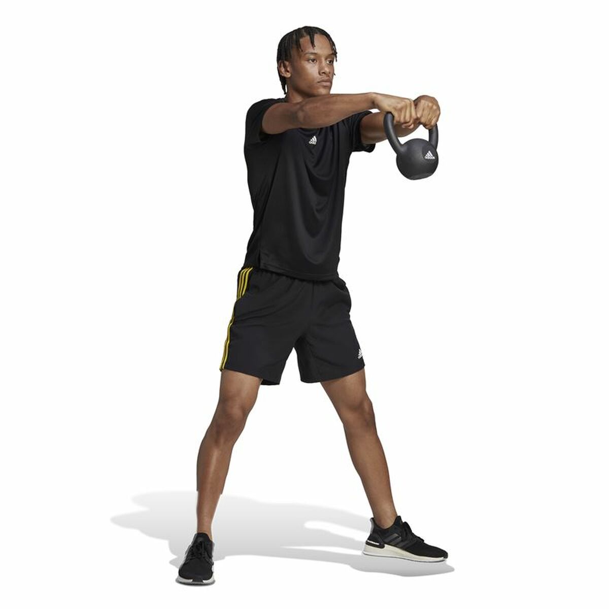 T-shirt med kortärm Herr Adidas Aeroready HIIT Back Svart - 3