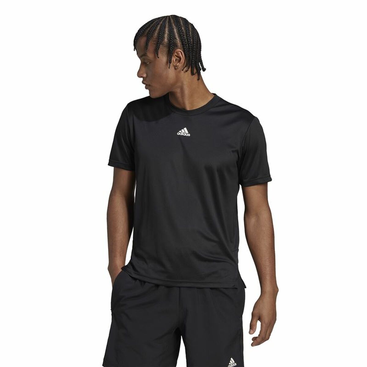 T-shirt med kortärm Herr Adidas Aeroready HIIT Back Svart - 2