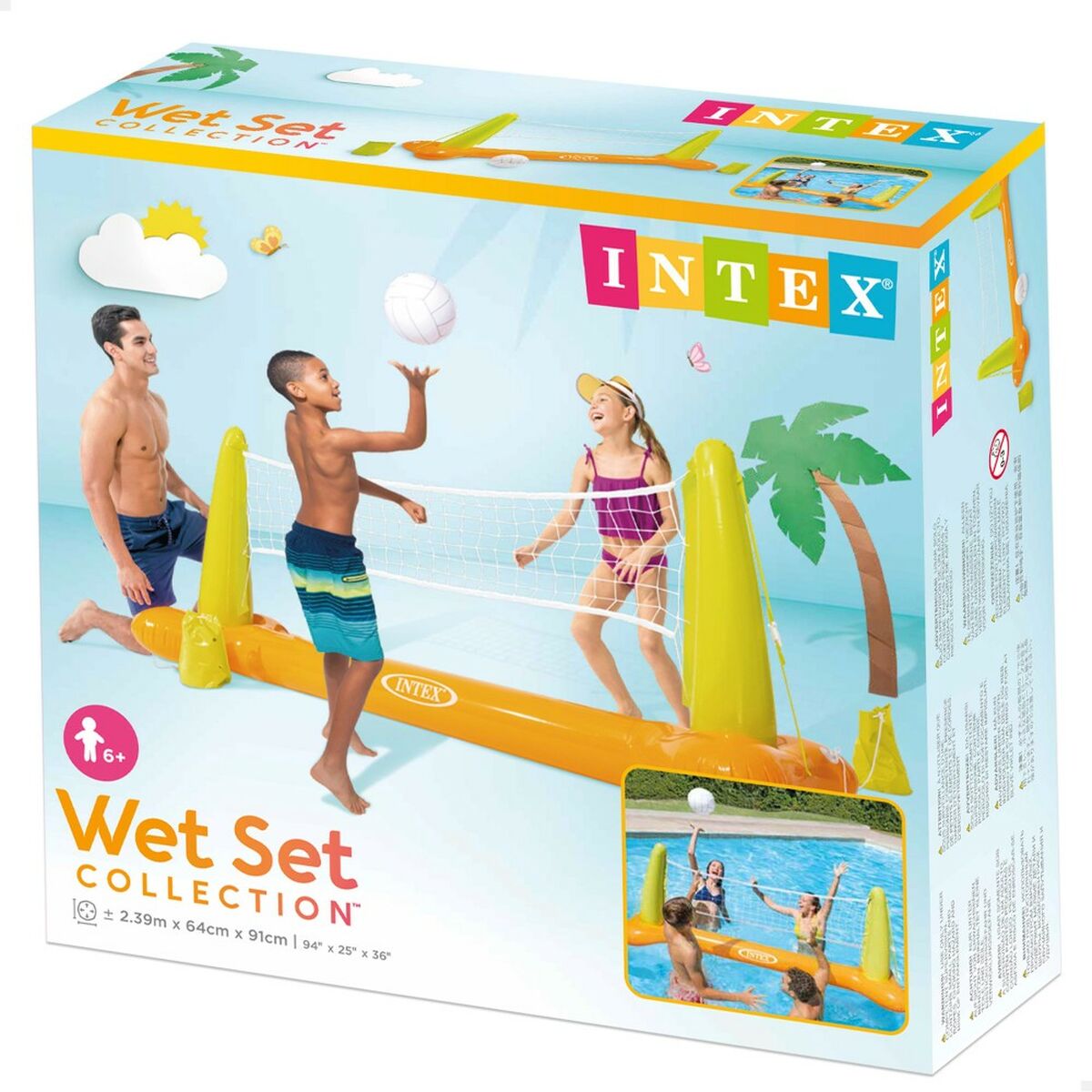 Poolvolleybollset Intex 239 x 91 x 64 cm (6 antal) - 8