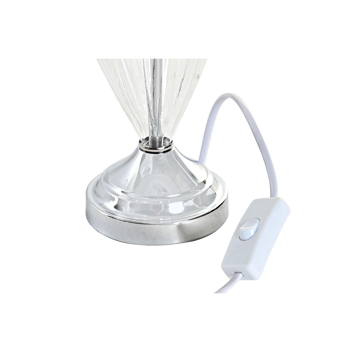 Bordslampa Home ESPRIT Vit Grå Metall Glas 20 x 20 x 37 cm (2 antal) - 2