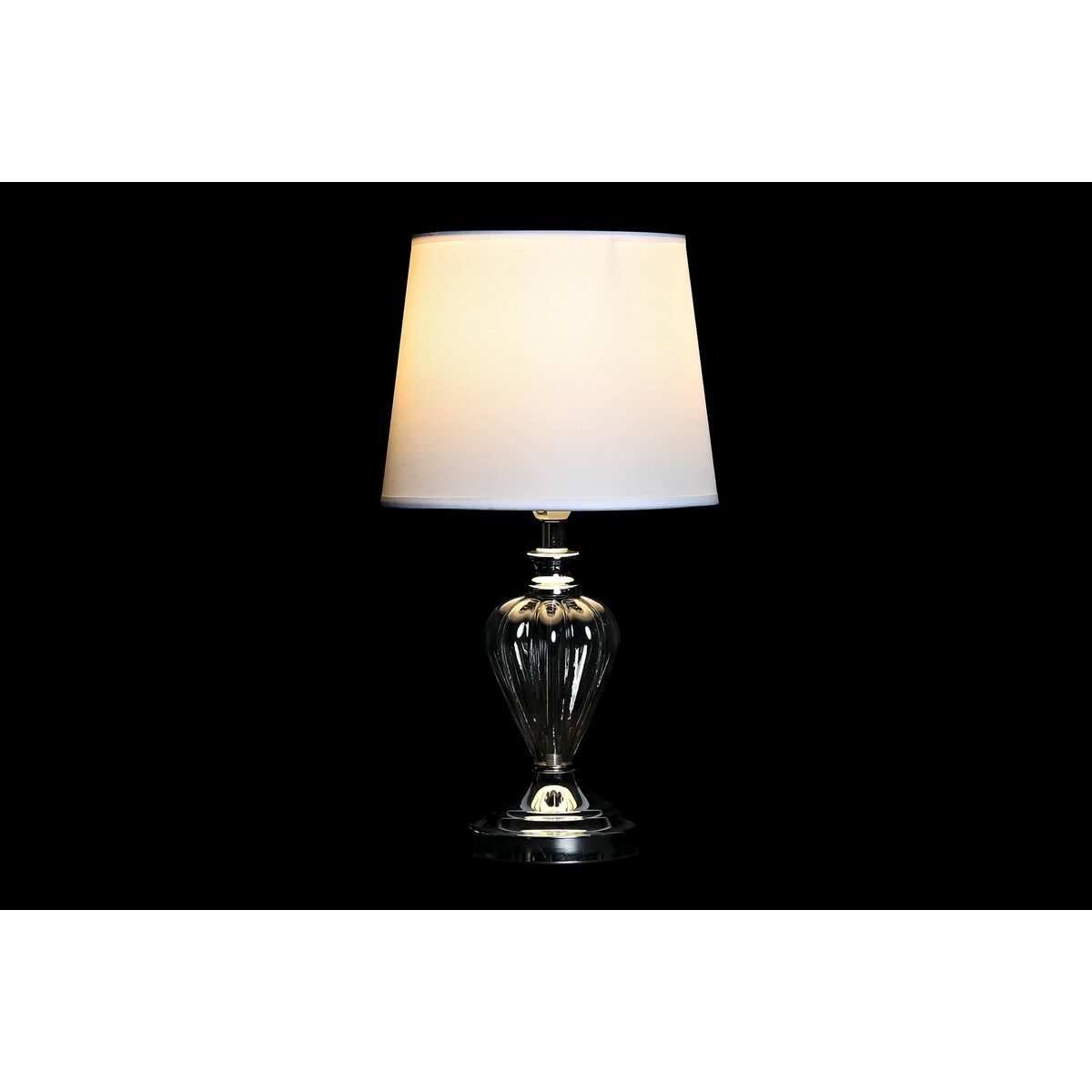 Bordslampa Home ESPRIT Vit Grå Metall Glas 20 x 20 x 37 cm (2 antal) - 4