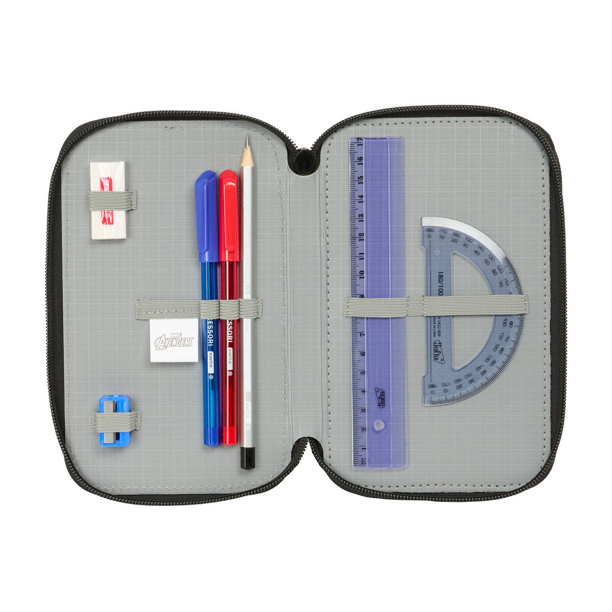 Pennfodral med tillbehör The Avengers Vendetta Svart 12,5 x 19,5 x 5,5 cm 37 Delar - 4