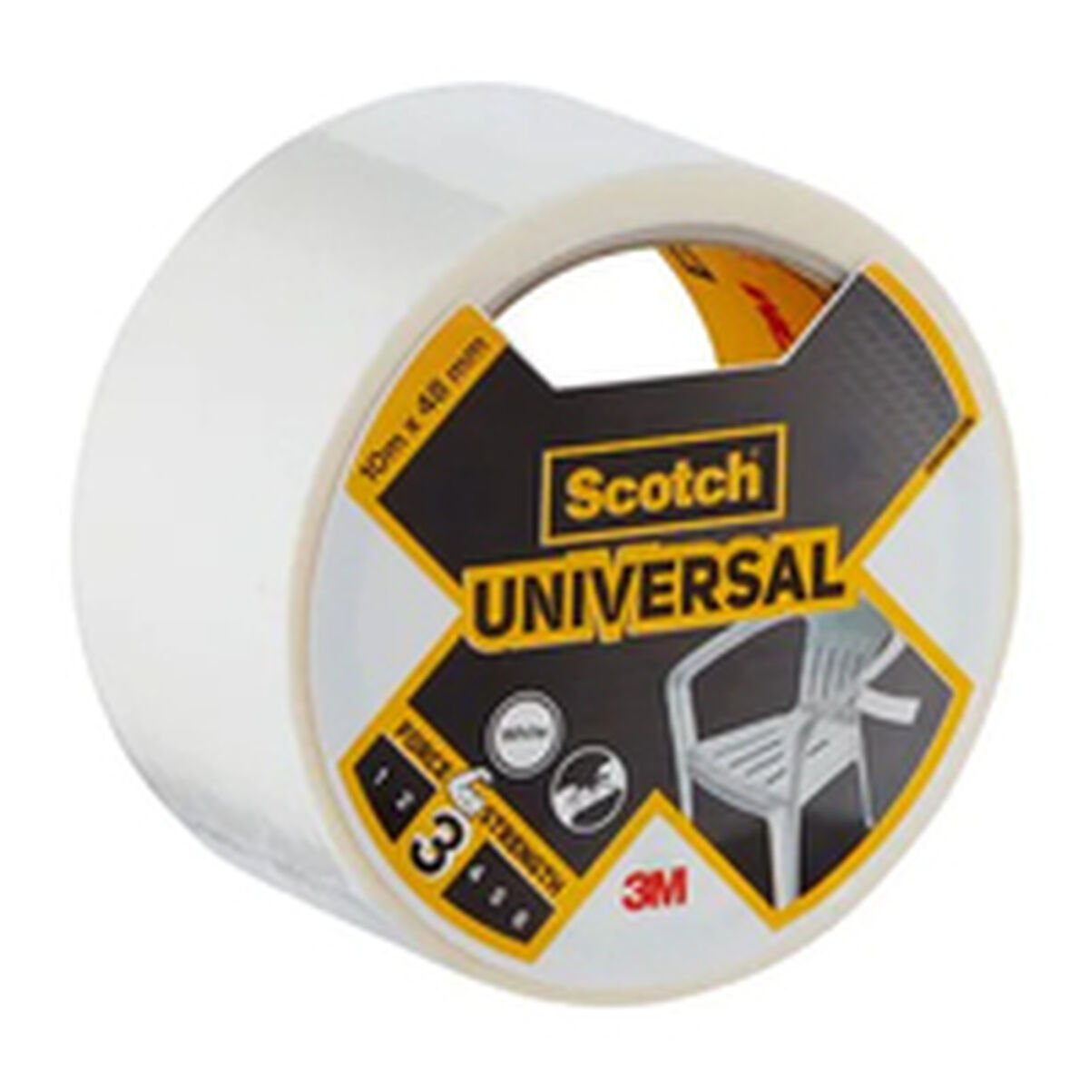 Silvertejp Scotch Vit 10 m x 48 mm - 3