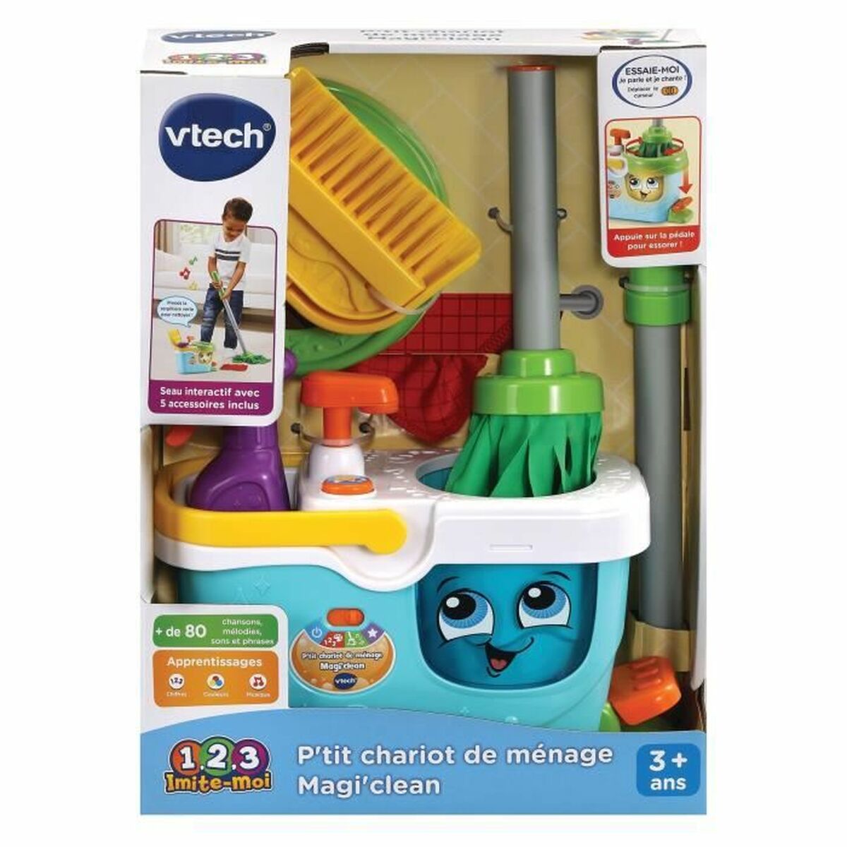 Rengörings & Lagrings-kit Vtech Little Magi'clean Cleaning Trolley Leksaker - 4