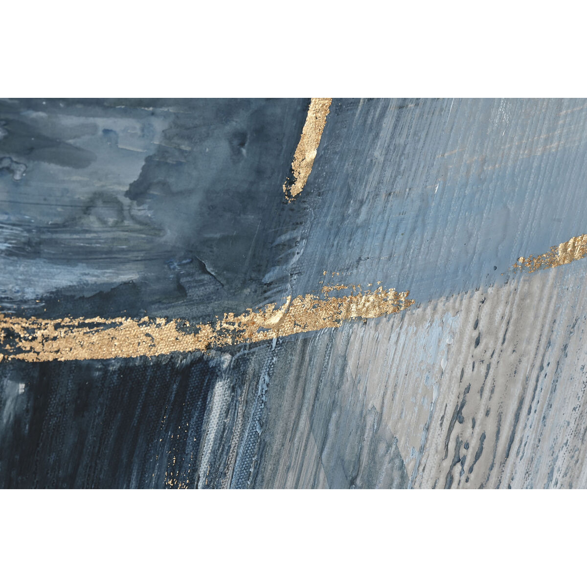 Kanvas Home ESPRIT Blå Vit Abstrakt Modern 131 x 3,8 x 131 cm - 3