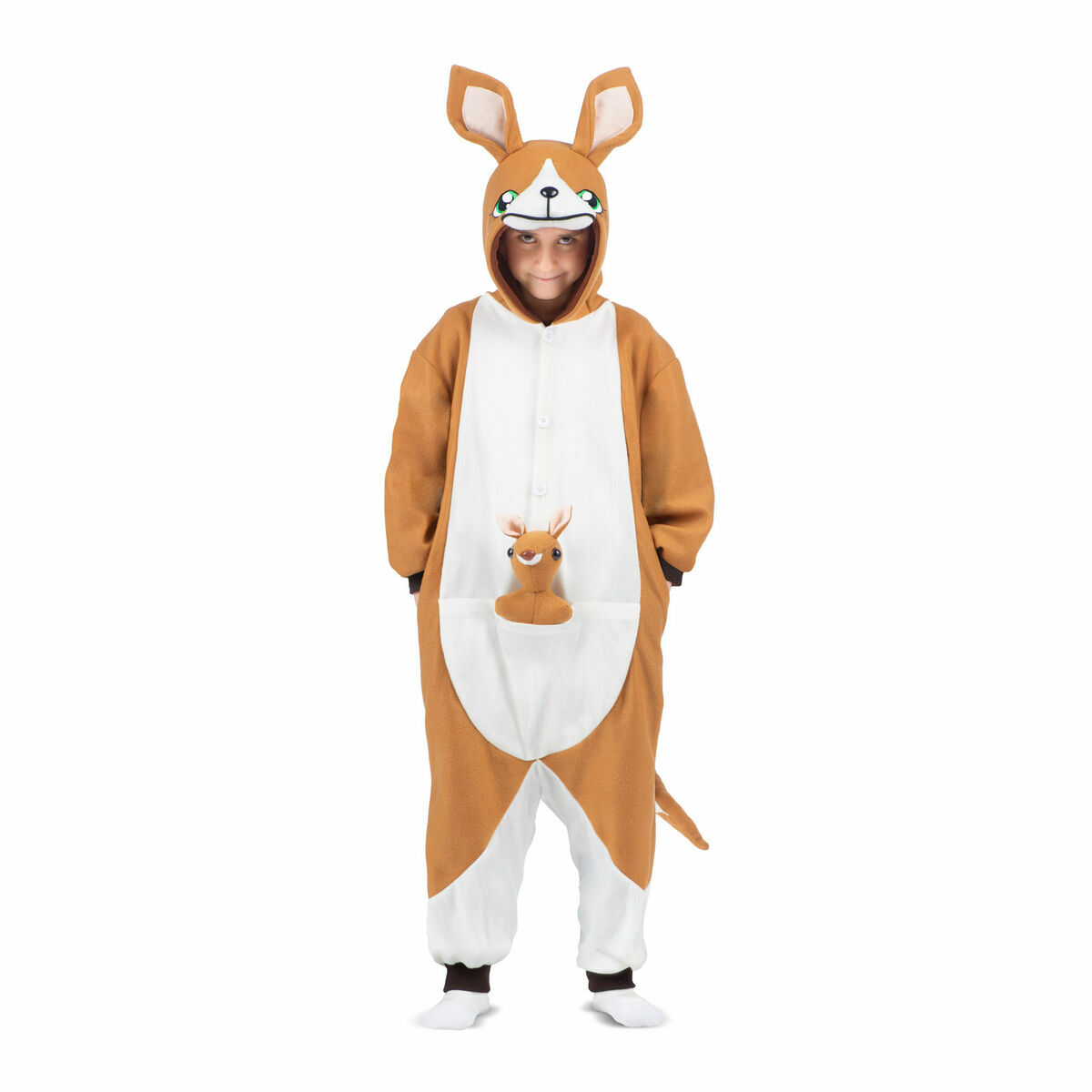 Maskeraddräkt för barn My Other Me Brun Känguru 3 Delar - 4