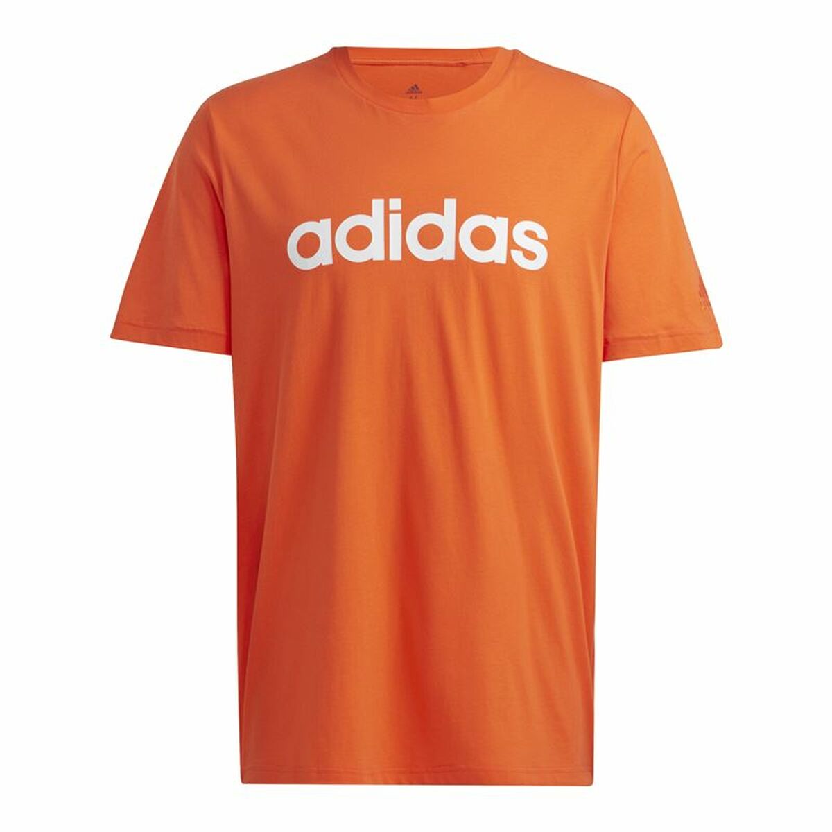 T-shirt med kortärm Herr Adidas  Essentials Embroidered Linear Orange - 2