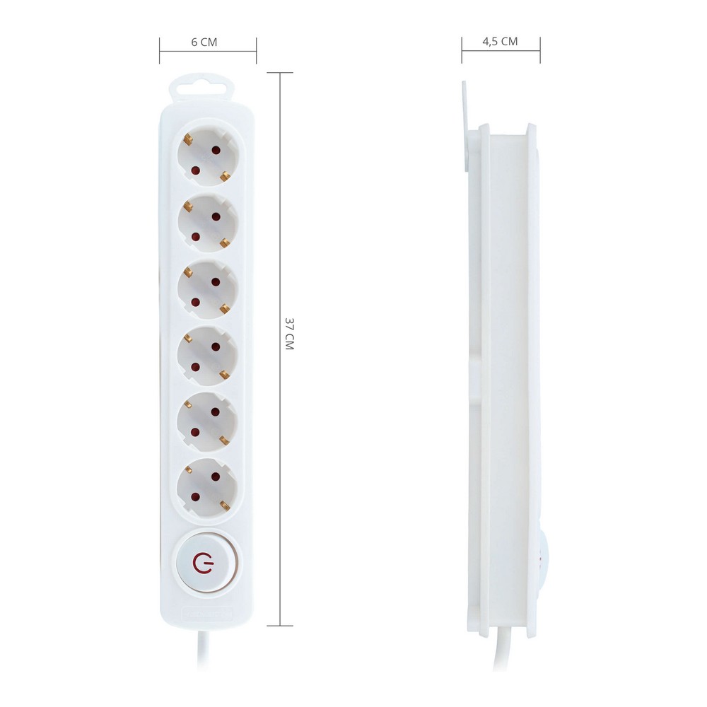 Förgreningslist 6 Tomas med Brytare TM Electron 3680 W - 3