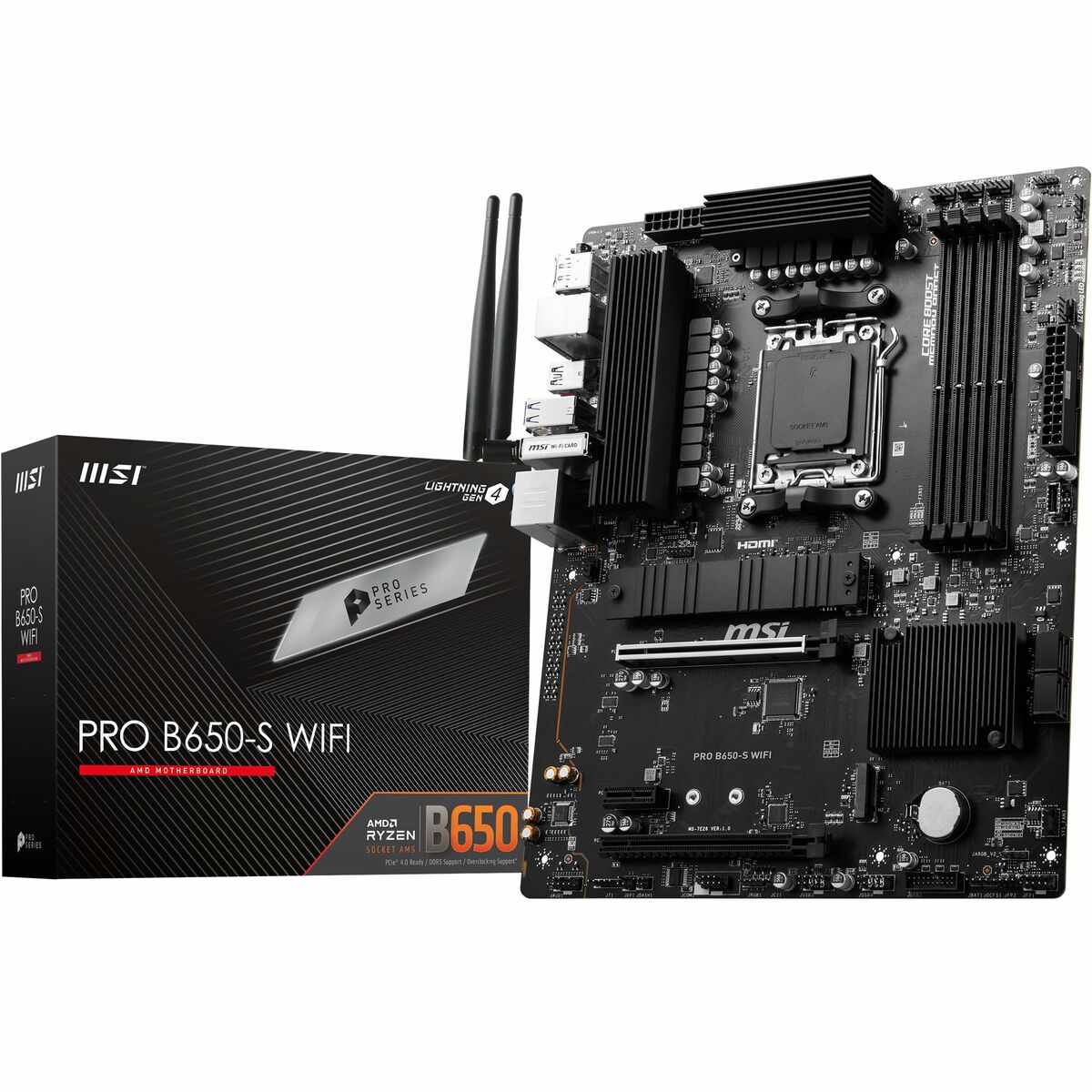Moderkort MSI PRO B650-S WIFI AMD B650 AMD AM5